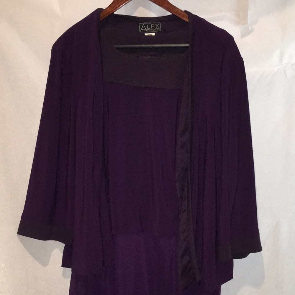 NWOT Alex evenings evening gown Women's Purple Formal dress with jacket | 22W